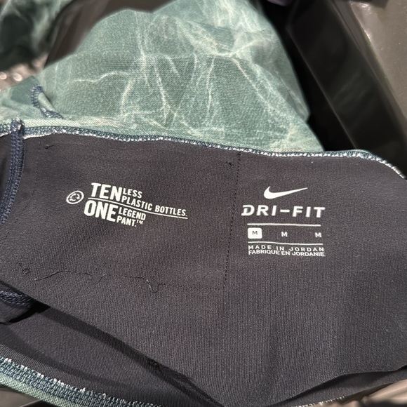 Nike Power Studio High-Rise Performance Tights Green Mesh Compression Size M - Picture 8 of 9